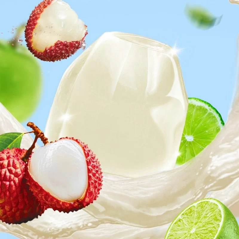 [Self-operated] China LIULIUMEI Lychee Sea Salt Lime Plum Jelly Electrolyte Fruit Jelly 200g Sweet and sour refreshing and refreshing snack pudding konjac jelly