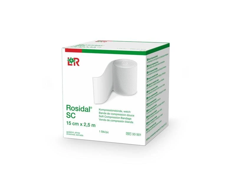 Lohmann Rauscher L&R Rosidal SC, Kompressionsbinde weich, 15 cm x 2.5 m, 1 Stück