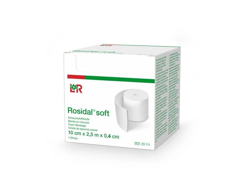 Lohmann Rauscher L&R Rosidal soft Schaumstoffbinde 10 cm x 2.5 m x 0.4 cm, 1 Stück