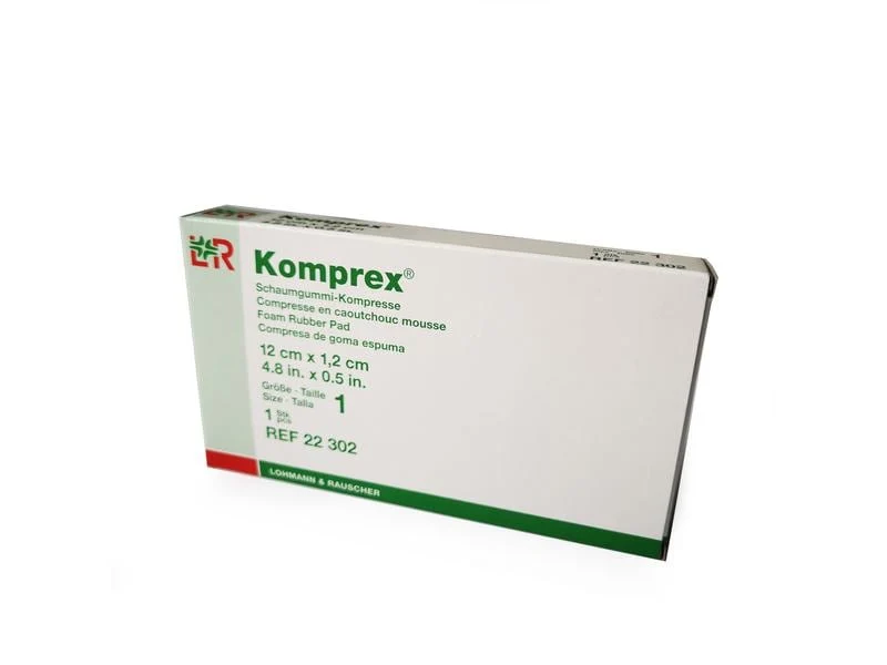 Lohmann Rauscher L&R Komprex Schaumgummi-Kompresse, nierenförmig, 12 cm x 1.2 cm, 1 Stück