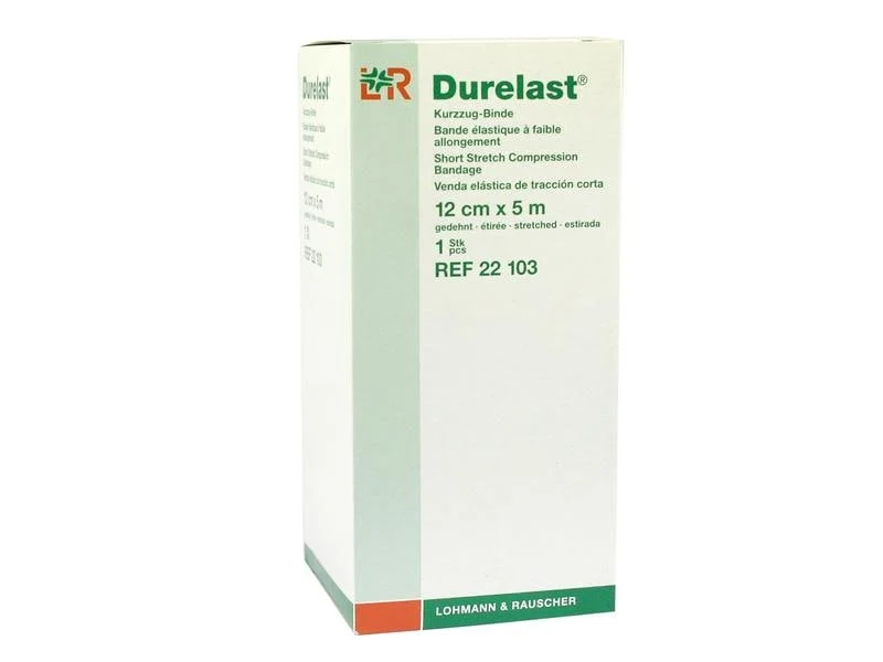 Lohmann Rauscher L&R Durelast Kurzzug-Binde, 12 cm x 5 m, 10 Stück