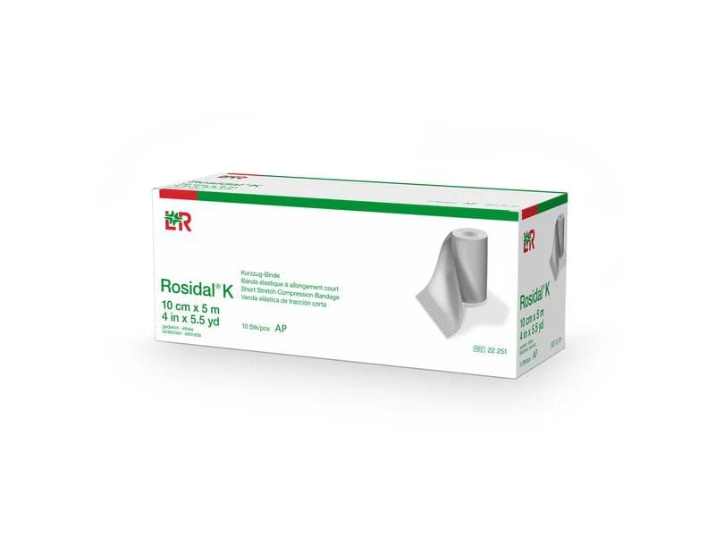 Lohmann Rauscher L&R Rosidal K Kurzzug-Binde, 10 cm x 5 m, 10 Stück