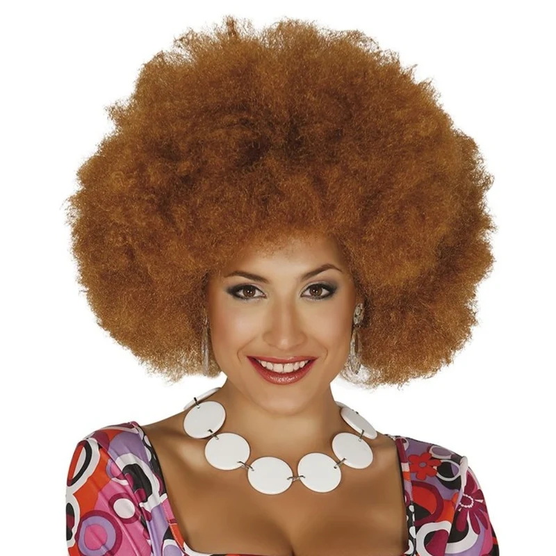 Afro-Perücke in Kastanienbraun