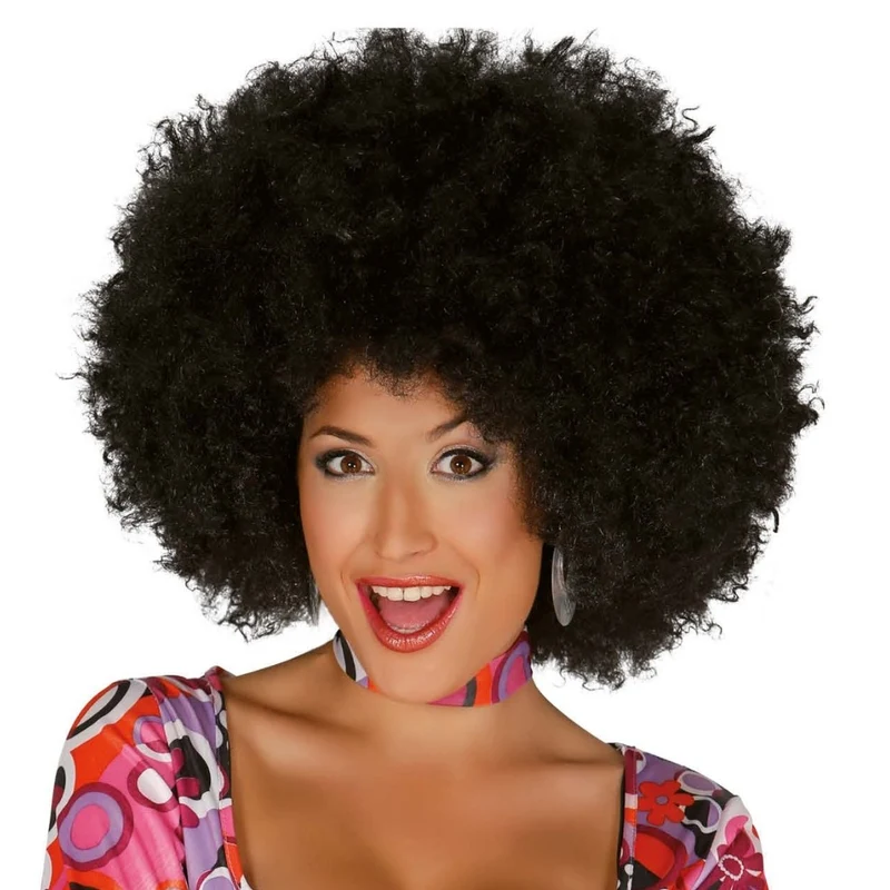 Schwarze Afro-Perücke