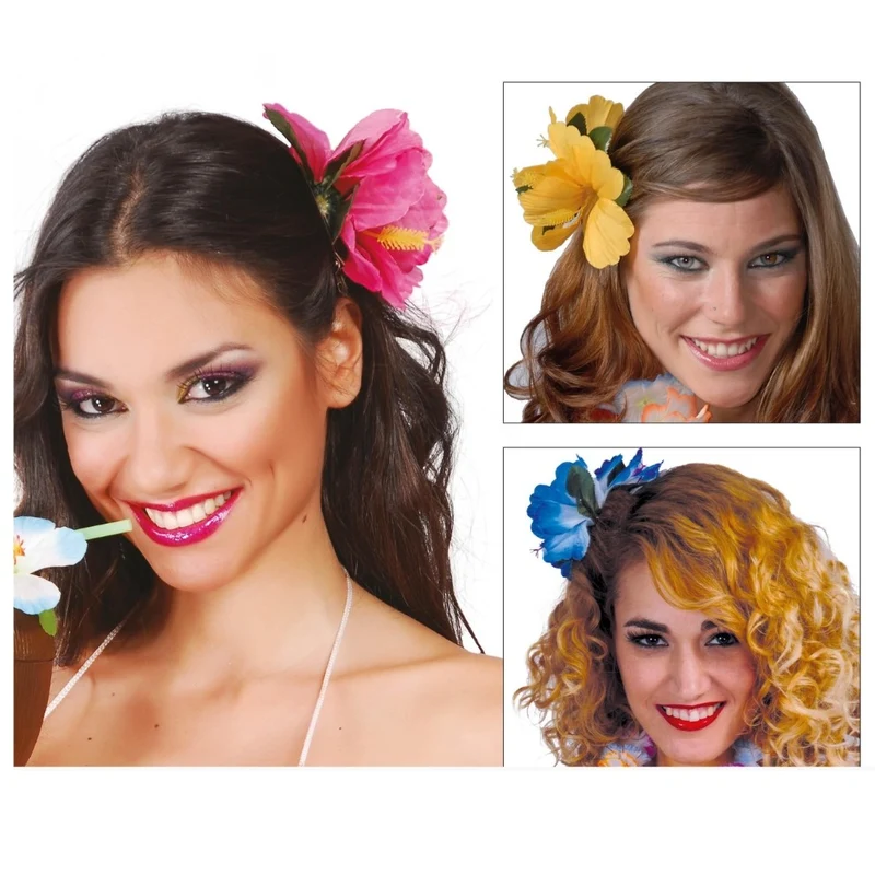 2er-Pack Hawaiiblumen (Verschiedene Farben)