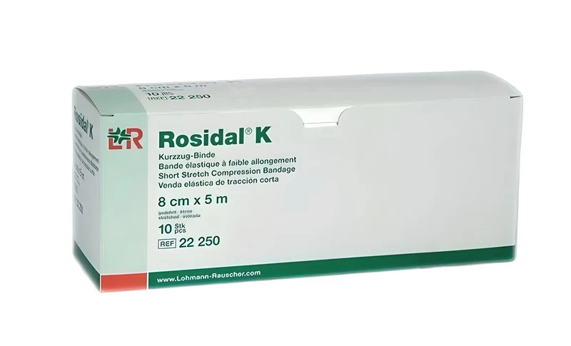 Lohmann Rauscher L&R Rosidal K Kurzzug-Binde, 8 cm x 5 m, 10 Stück