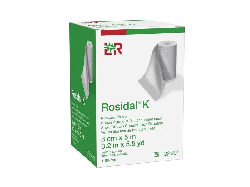 Lohmann Rauscher L&R Rosidal K Kurzzug-Binde, 8 cm x 5 m, 1 Stück