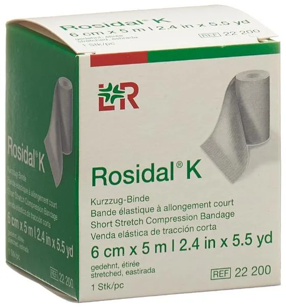 Lohmann Rauscher L&R Rosidal K Kurzzug-Binde, 6 cm x 5 m, 1 Stück