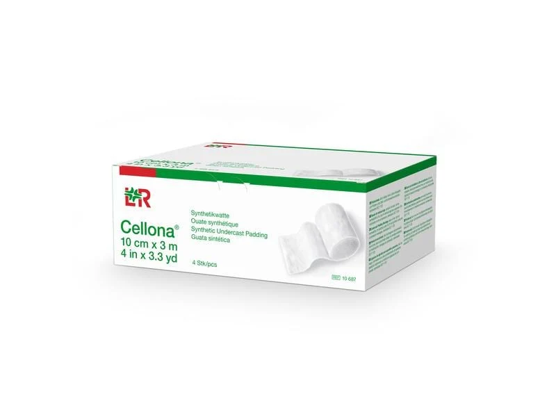 Lohmann Rauscher L&R Synthetikwatte Cellona, 10 cm x 3 m, 4 Stück