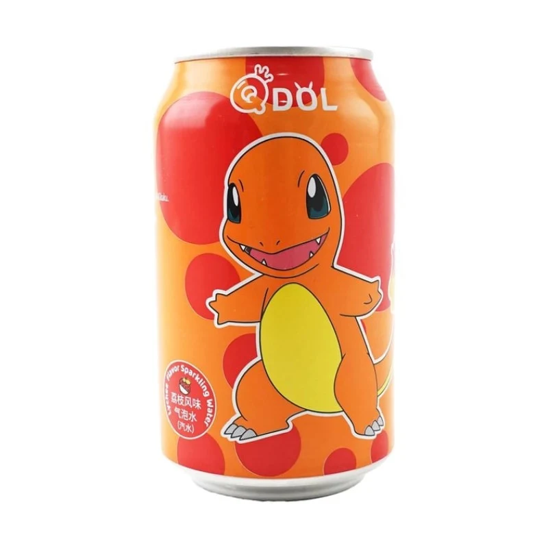 QDOL Taiwan Pokémon Sparkling Water (330ml) Lychee Flavored Charmander