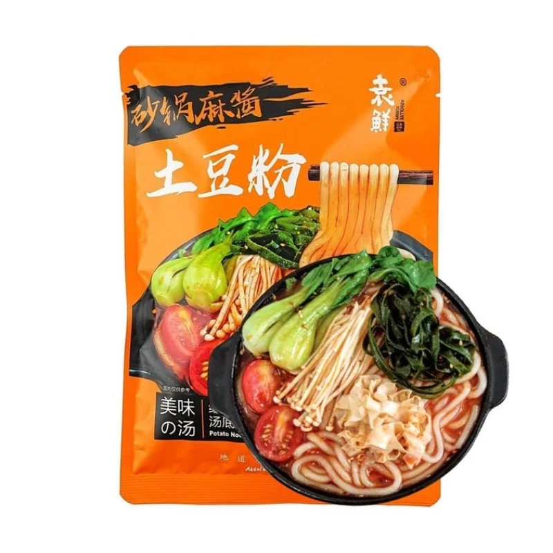 [Self-operated] China YUANXIAN Yuanxian Casserole Potato Noodles with Sesame Sauce 290g 5-minute instant soup with delicious chewy and smooth appetizer snack for late-night snack
