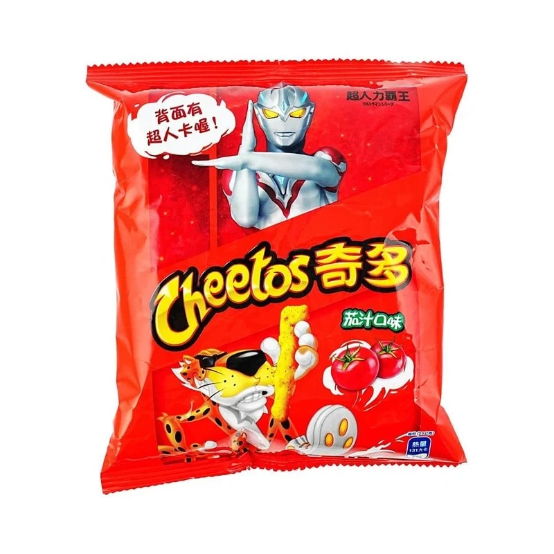 [Self-operated] China Cheetos Corn Cob Tomato Flavor 46g Ultraman Series Joint Snacks