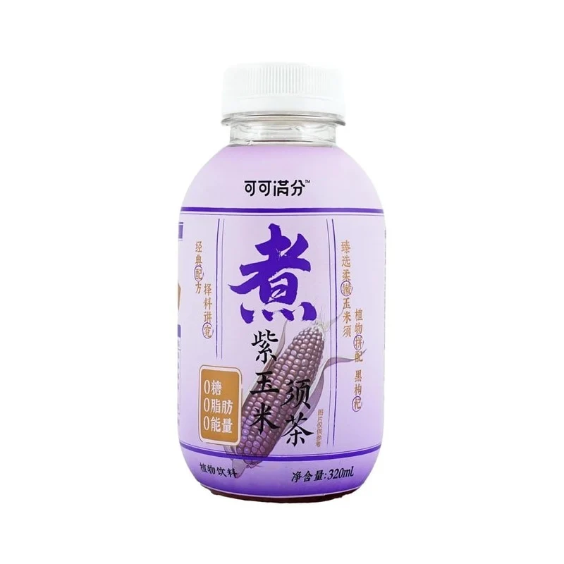[Self-operated] China Cocoa Full Marks Purple Corn Silk Tea 320ml 0 sugar 0 fat 0 calories 0 caffeine natural black nutrition refreshing detumescence and dampness