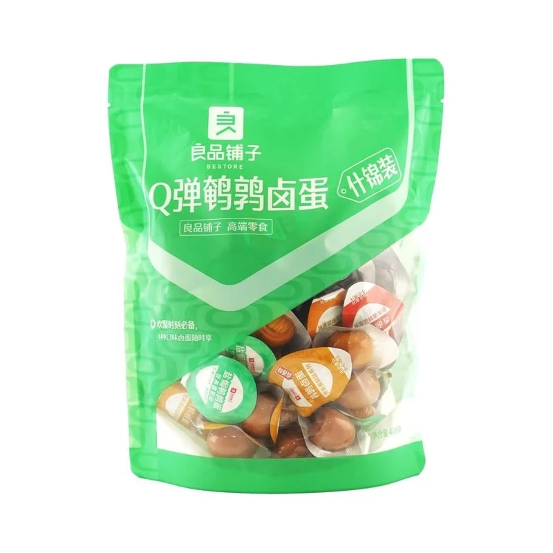 [Self-operated] China's BESTORE Liangpinpu Chewy Quail Eggs Assorted Pack 400g. Try 4 flavors at once: Salt-baked, Braised, Five-spice, and Spicy. Small package of braised eggs, a delicious partner for instant noodles. Instant online celebrity braised snacks and snacks.