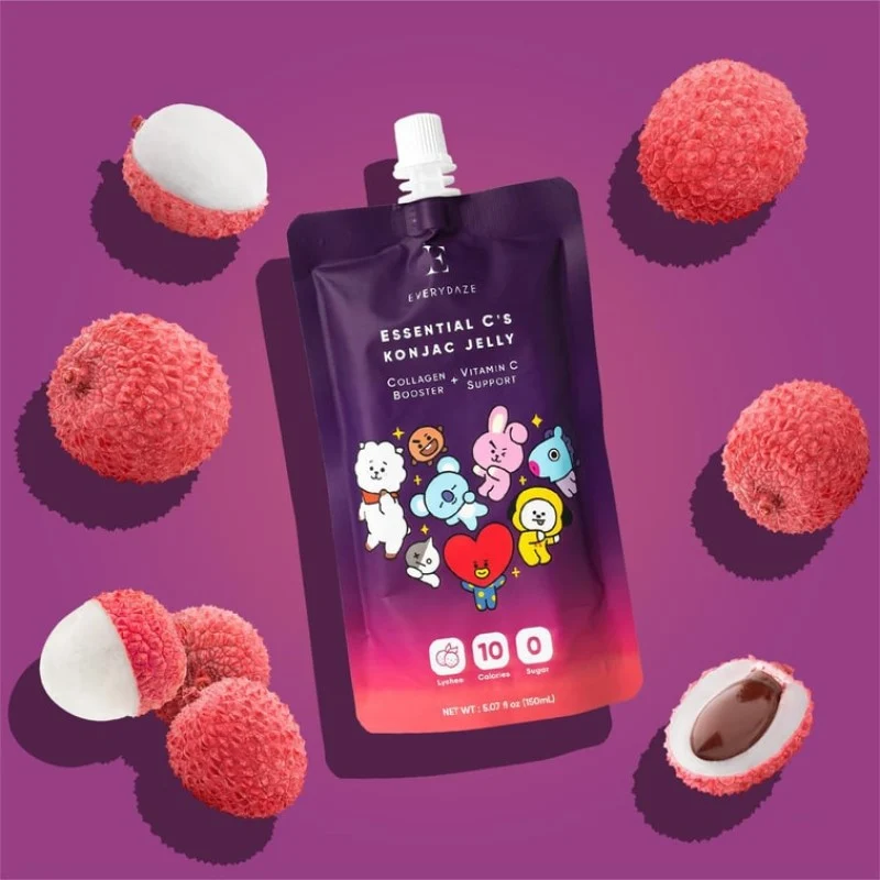EVERYDAZE Essence C Konjac Jelly Lychee Flavor 1 Pack Collagen + Vitamin C