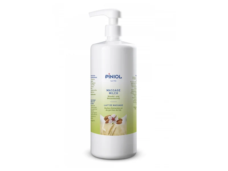 Piniol Massagemilch Mandel- und Weizenkeimöl,, ohne Paraffin, 1 Liter