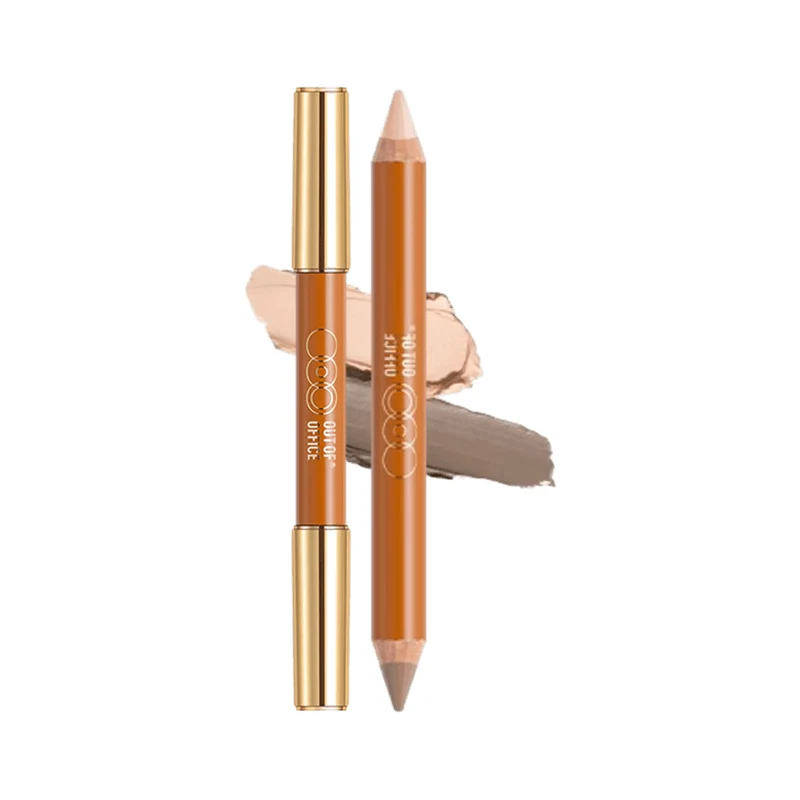 [Self-operated] China OUT OF OFFICE Ohye Double-Ended Contouring Pencil Facial Blemish Covering Brightening Cream OOO Highlight Shade #01 Brightens Skin + Cement Gray XNUMXD Bone Beauty All Skin Tones