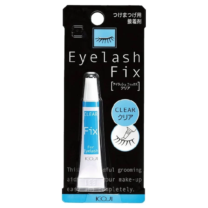 KOJI FIX False Eyelash Glue (Transparent) 12g (Super Strong, Non-Irritating, Hypoallergenic, Easy-Drying, Odorless)
