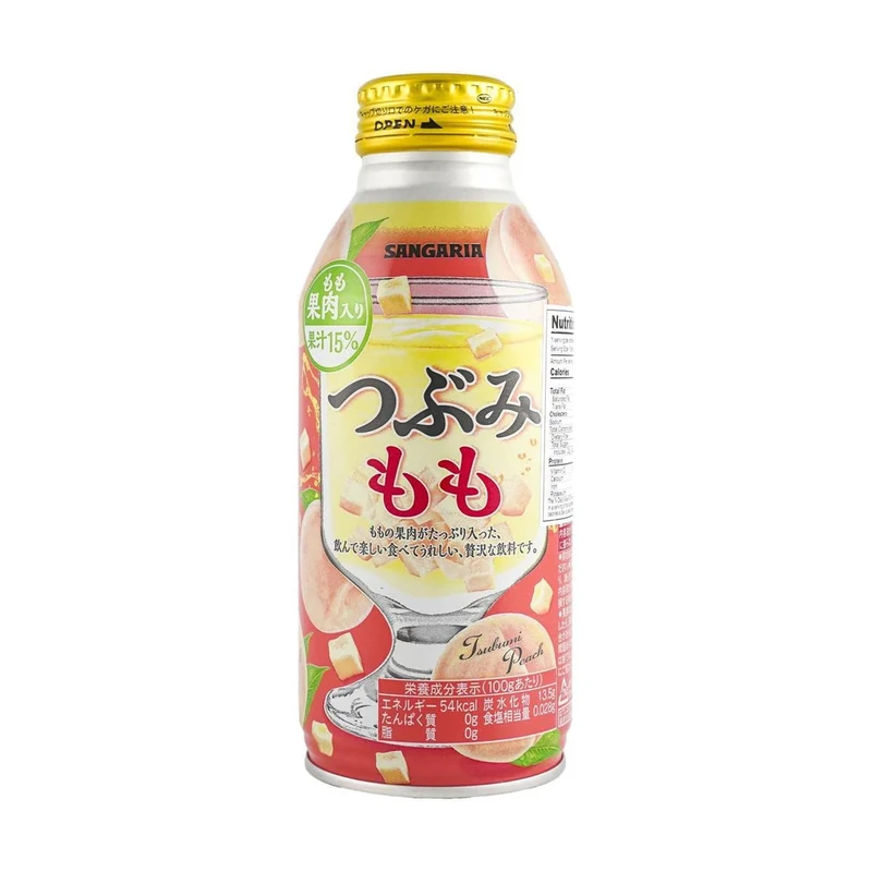 [Self-operated] Japan SANGARIA Peach Juice 380ml Large Fruit Juice Drink