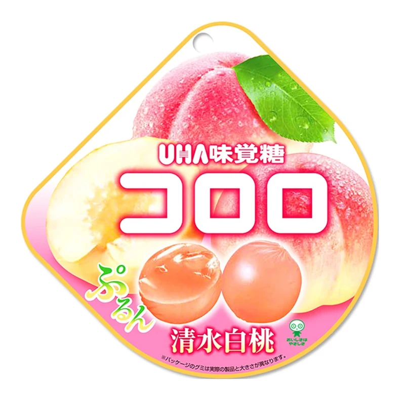 UHA Seasonal Limited Edition Natural Juice Gummy Candies - White Peach Flavor 40g
