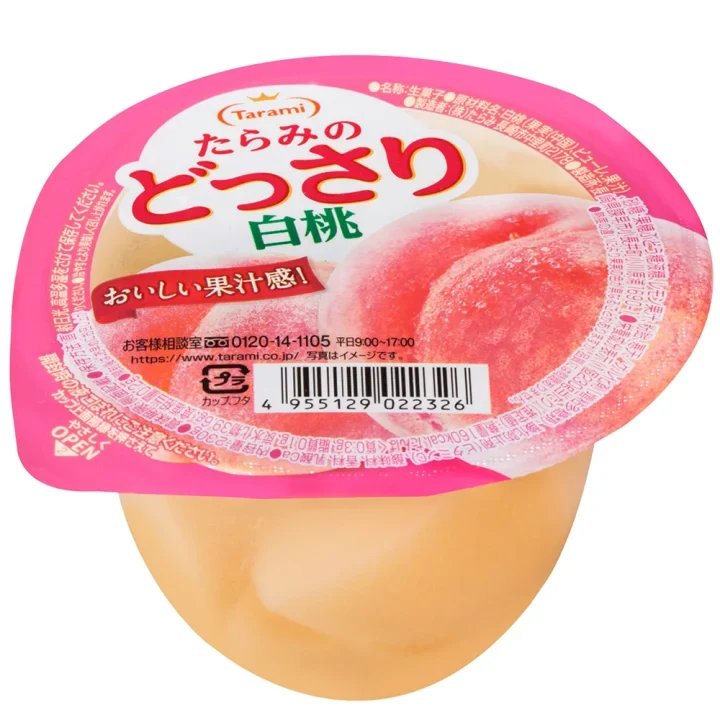 [Self-operated] Japan Tarami Tara honey jelly white peach flavor 230g pudding jelly snacks