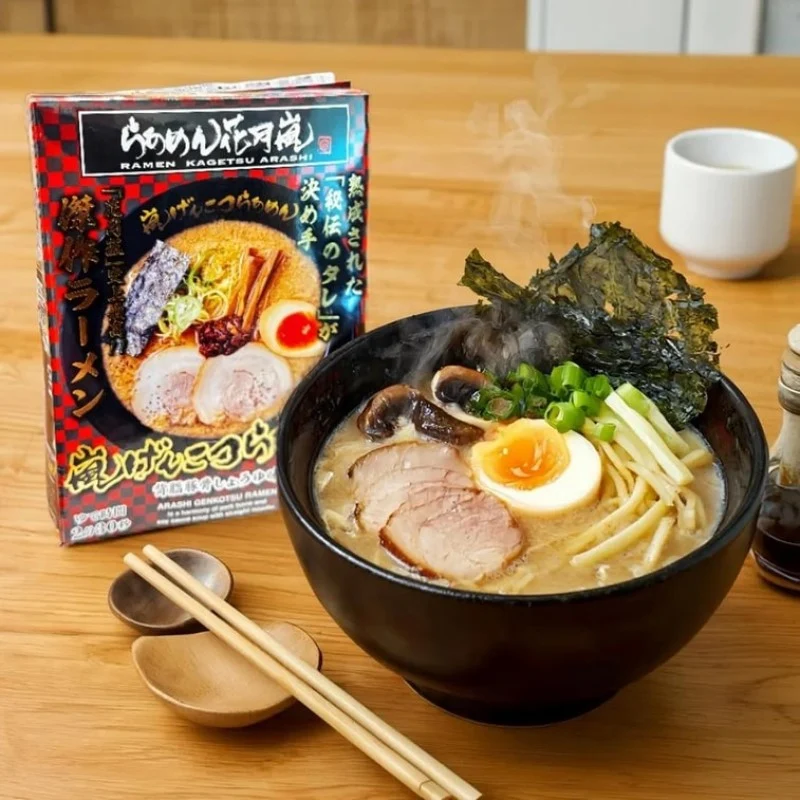 RAMEN KAGETSU ARASHI Rich Tonkotsu Soy Sauce Flavor 4 Servings 524g Instant Ramen