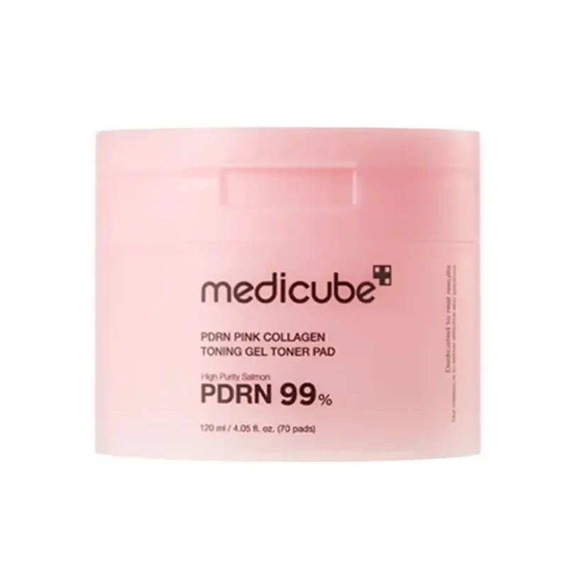 [Self-operated] South Korea MEDICUBE Meidi Qiufu Salmon PDRN Collagen Gel Cotton Pads 70 pieces Brightening Wet Compress Cotton Pads