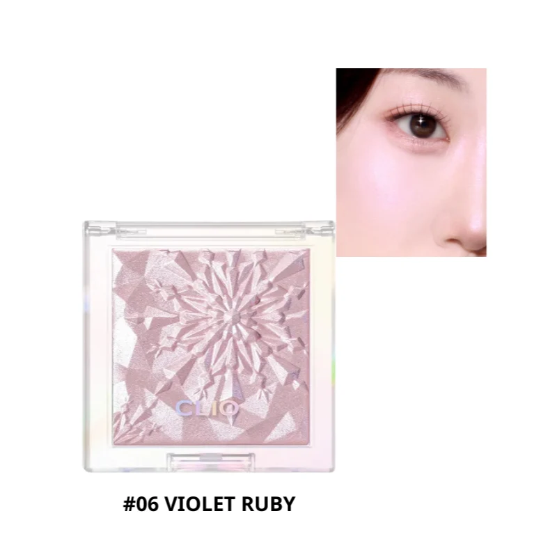 CLUB CLIO Korean Highlighter #06 Starry Night Purple Diamond 8g XNUMXD Sculpting Clear Water Glitter Powder Brightens Eye Bags with Pearlescent Glow