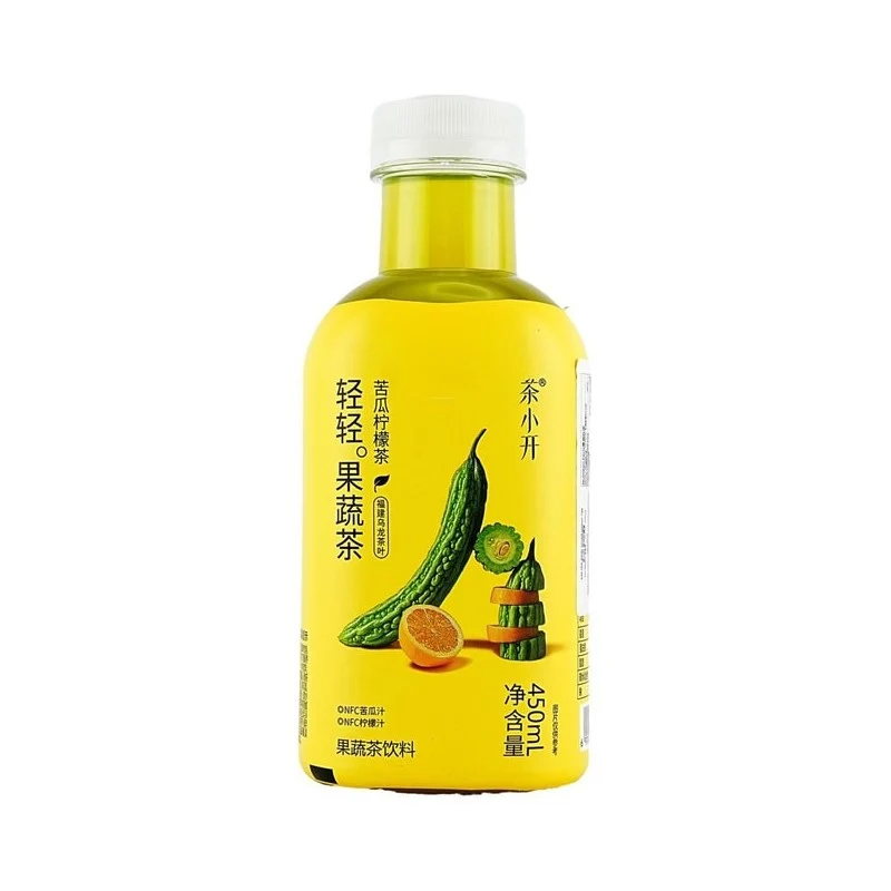 【Self-operated】China Tea Xiaokai Qingqing Fruit and Vegetable Tea Bitter Melon Lemon Tea 450ml Refreshing Tea Drink