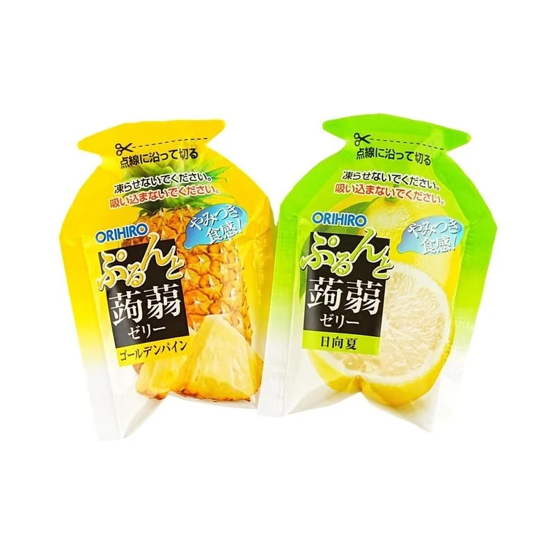 [Self-operated] Japan ORIHIRO Low-calorie Konjac Juice Jelly Hinata Summer Citrus Flavor + Golden Pineapple Flavor 12 pieces Limited Time Low-calorie 0% Fat