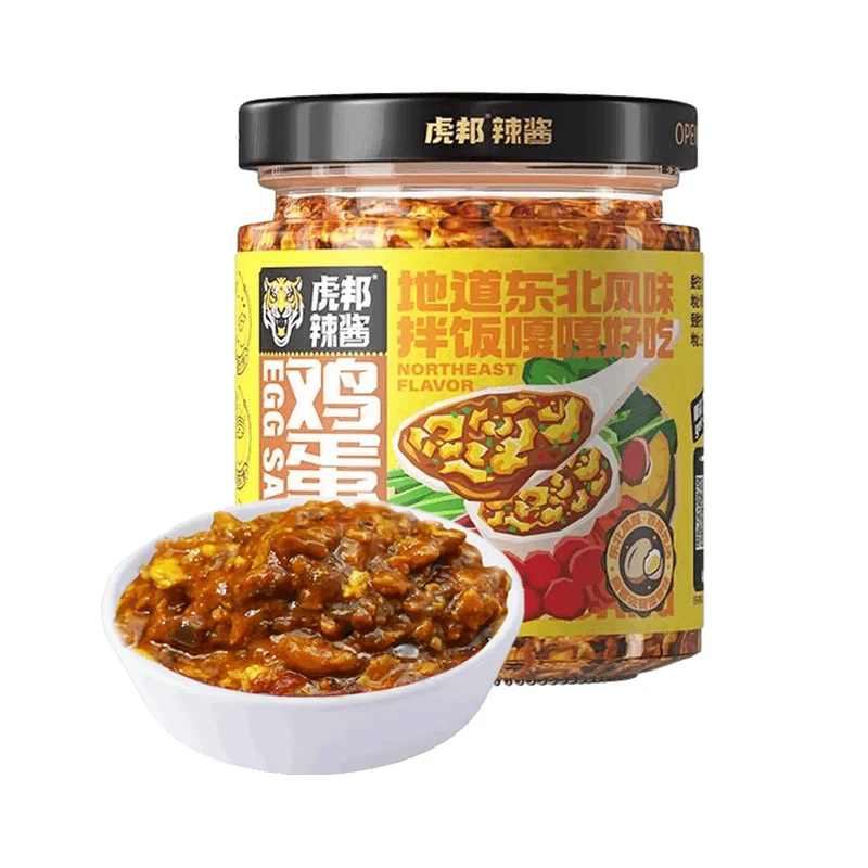 [Self-operated] China Tiger State Hot Sauce Northeast Egg Sauce 200g Northeast Rice Pack Bibimbap Soul Sauce Mixed Noodles Seasoning Sauce