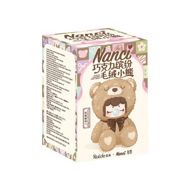 [Self-operated] China Rolife Nanci Chocolate Colorful Plush Bear Blind Box 1 Box Random Delivery