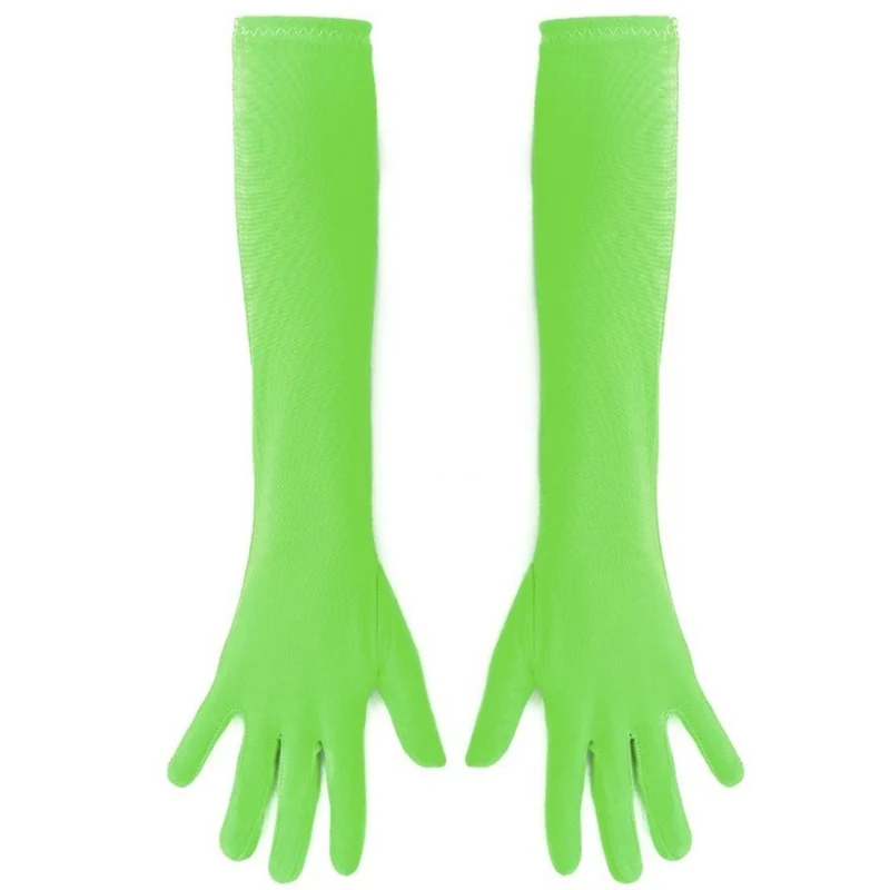 Lange grüne Eco-Handschuhe