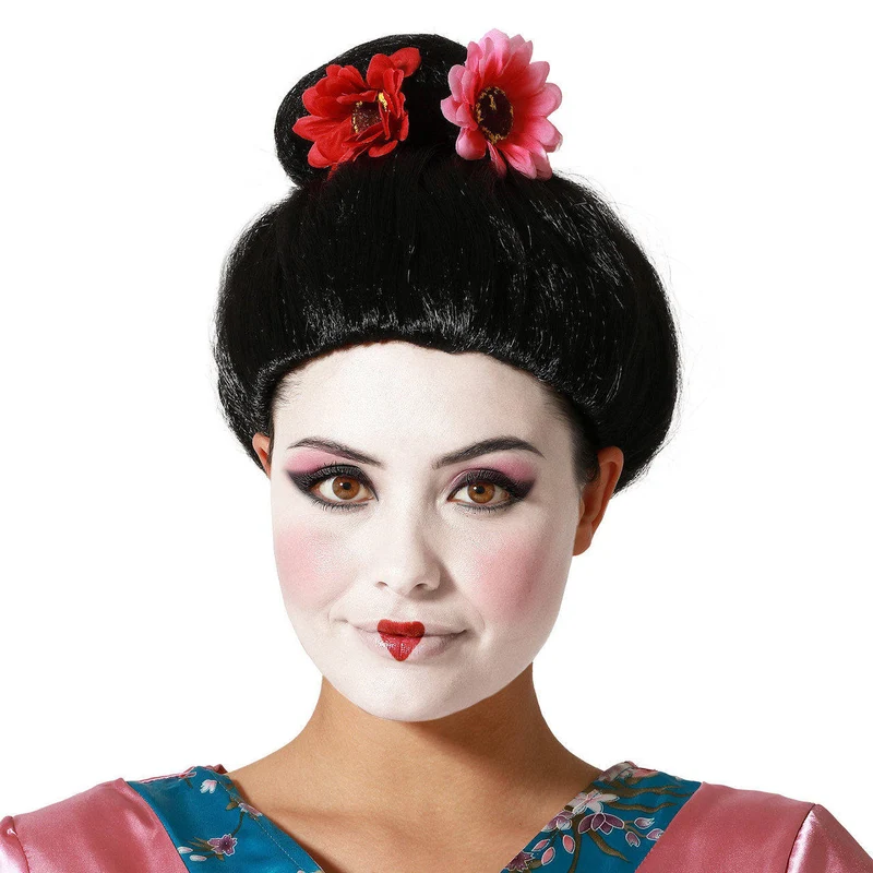 Geisha-Blumenperücke