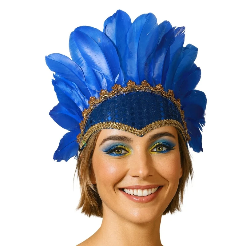 Federhaarschmuck Blau Eco