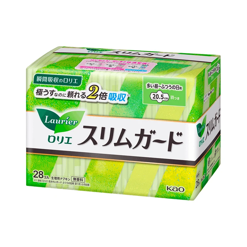 Kao Laurier S Zero Touch Series Unscented Ultra-Thin Daily Sanitary Napkins (20.5cm, 28-Count) - Japan