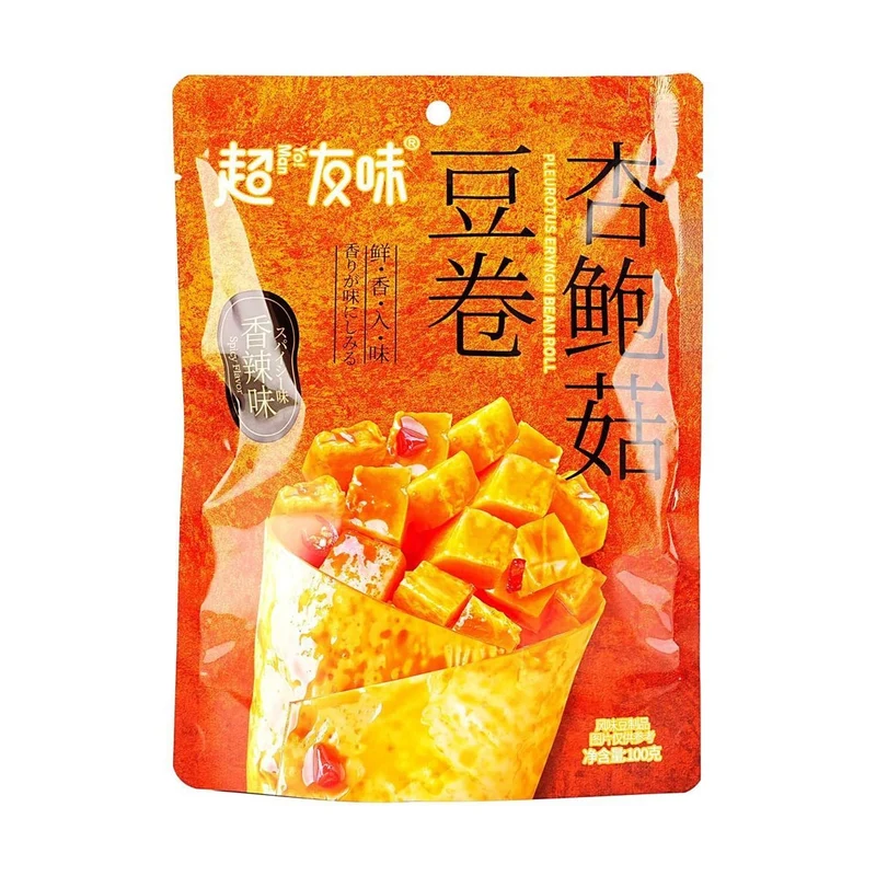[Self-operated] China Chaoyouwei King Oyster Mushroom Bean Roll Spicy Flavor 100g Bean Roll Flavor Bean Products to satisfy your cravings and snacks