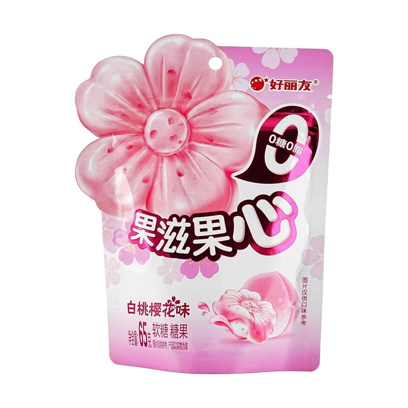 [Self-operated] Korea ORION Haoliyou Fruit Fruit Gummy Candy White Peach Sakura Flavor 65g Peelable Gummy Candy Internet Celebrity High-value Children's Snack Candy