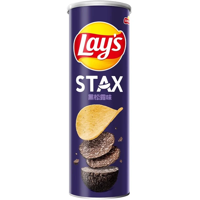 [Self-operated] China PepsiCo LAY'S STAX Lay's Unlimited Selection Series Black Truffle Flavor 90g/can Snacks