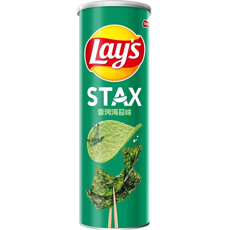 [Self-operated] China PepsiCo LAY'S STAX Lay's Unlimited Selection Series Roasted Seaweed Flavor 90g/can Snacks