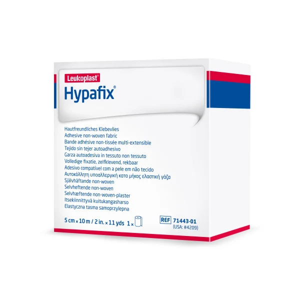 Leukoplast Hypafix hautfreundliches Klebevlies, weiss, 5 cm x 10 m, 1 Rolle