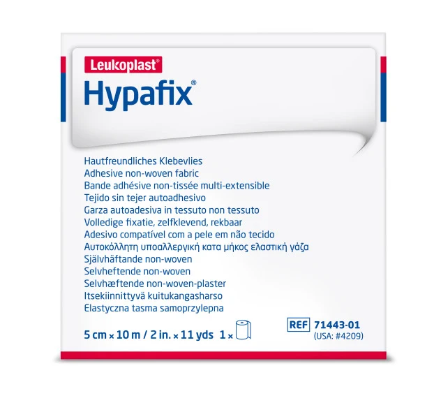 Leukoplast Hypafix hautfreundliches Klebevlies, weiss, 5 cm x 10 m, 1 Rolle