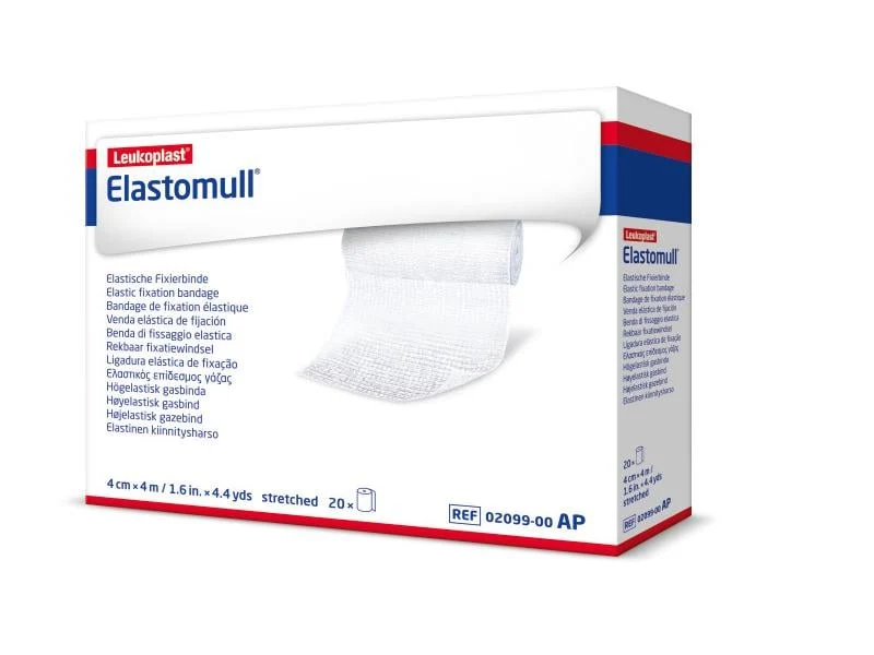Leukoplast Elastomull, elastische Fixierbinde, 4 cm x 4 m, 20 Stück