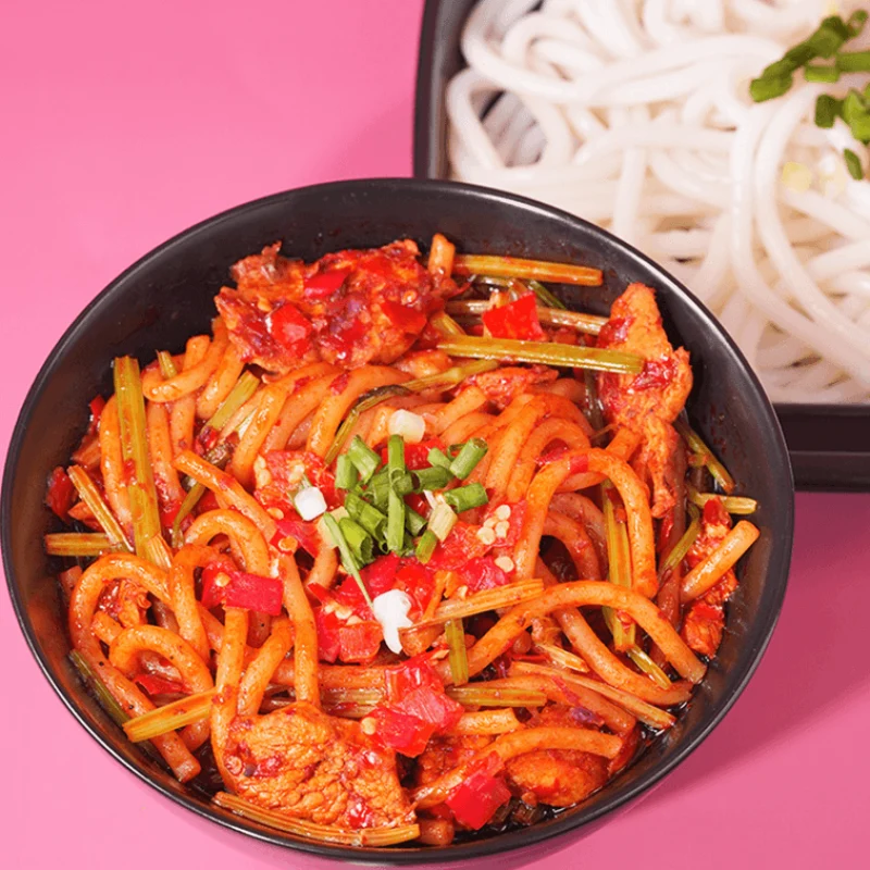 [Self-operated] China Qianfen Xishi chopped pepper fried rice noodles spicy flavor 280g authentic Xinjiang spicy fried rice noodles Xinjiang delicious late-night noodles