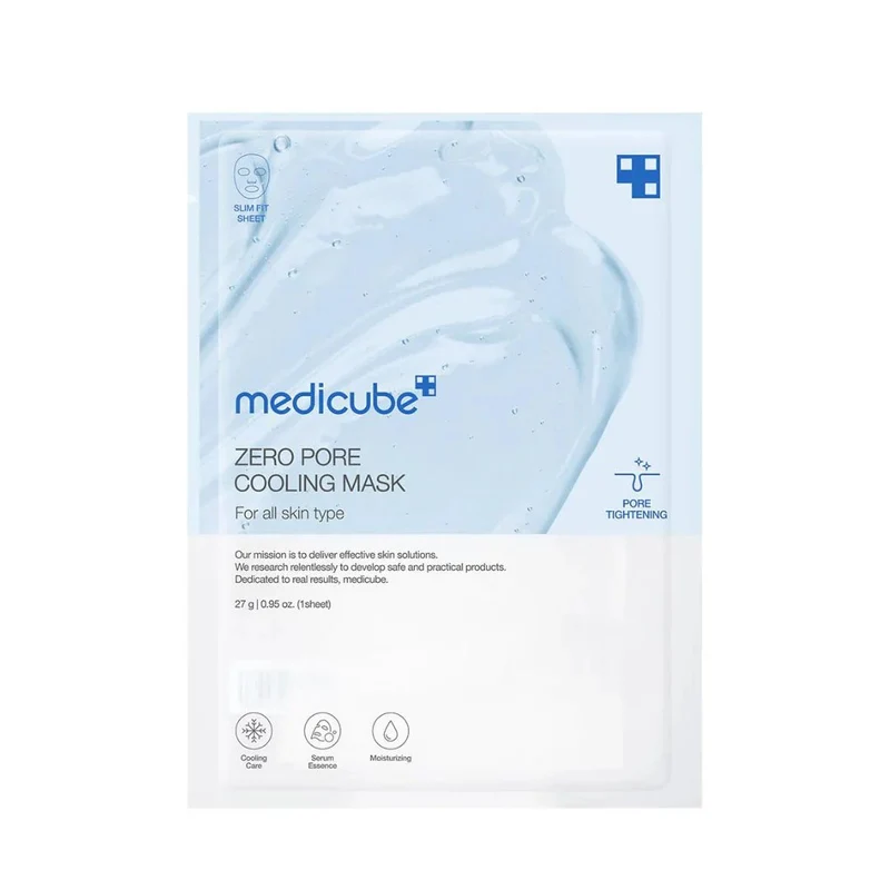 [Self-operated] Korean MEDICUBE ZERO Pore Purifying Ice Mask 1 piece Tightens pores and sensitive skin can be used for hydration, moisturizing, soothing and firming