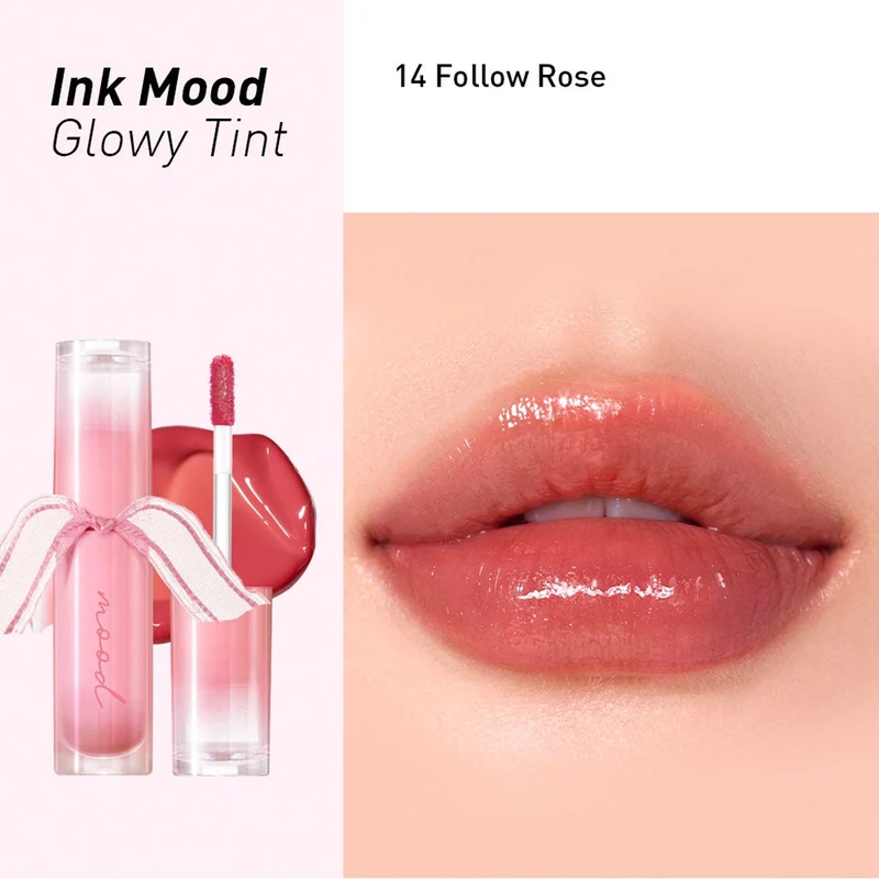 [Self-operated] South Korea CLUB CLIO PERIPERA Feilifeila Ink Color Water Essence Lip Glaze #014 Follow Rose 4g Long-lasting Moisturizing Lip Color Ink Crystal Bright Moisturizing Lip Color No Fading Lip Gloss Lipstick