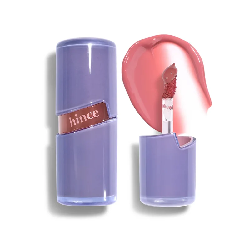 [Self-operated] Korean HINCE Huisi Crystal Clear Dew Lip Glaze #R008 Rare Naked Peach 4ml Moisturizing Lipstick Tinted Lip Glaze Lip Gloss