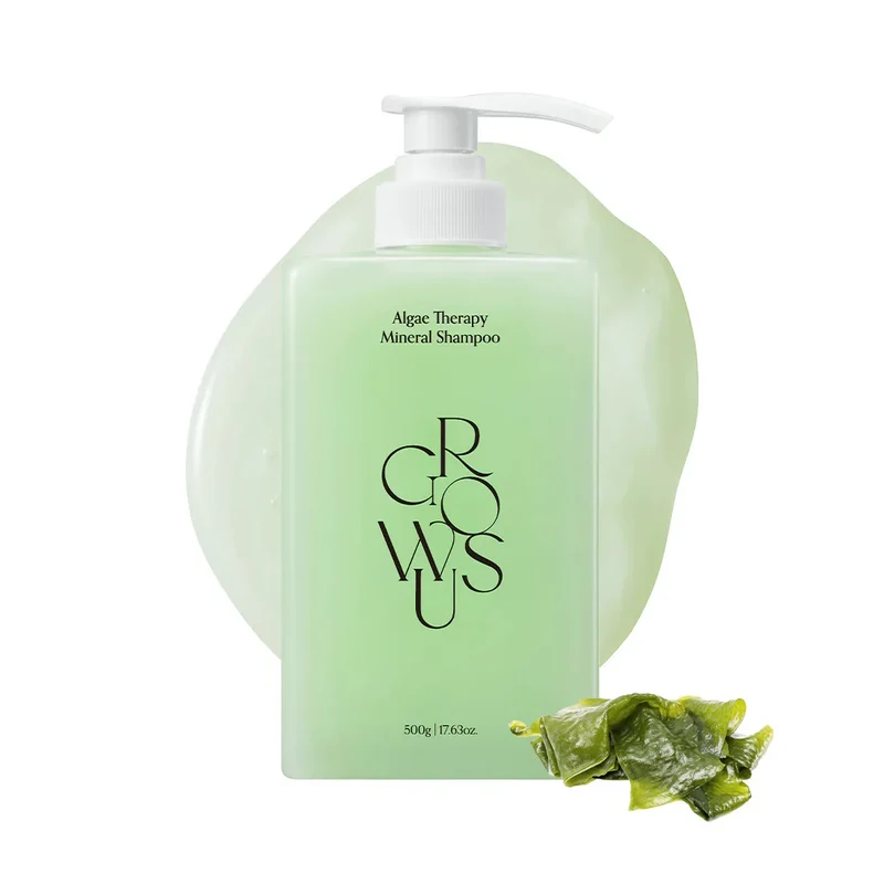 GROWUS Seaweed Mineral Repair Shampoo 500ml for Oil Control, Fluffy, Anti-Dandruff, Itching, and Refreshing Scalp Care