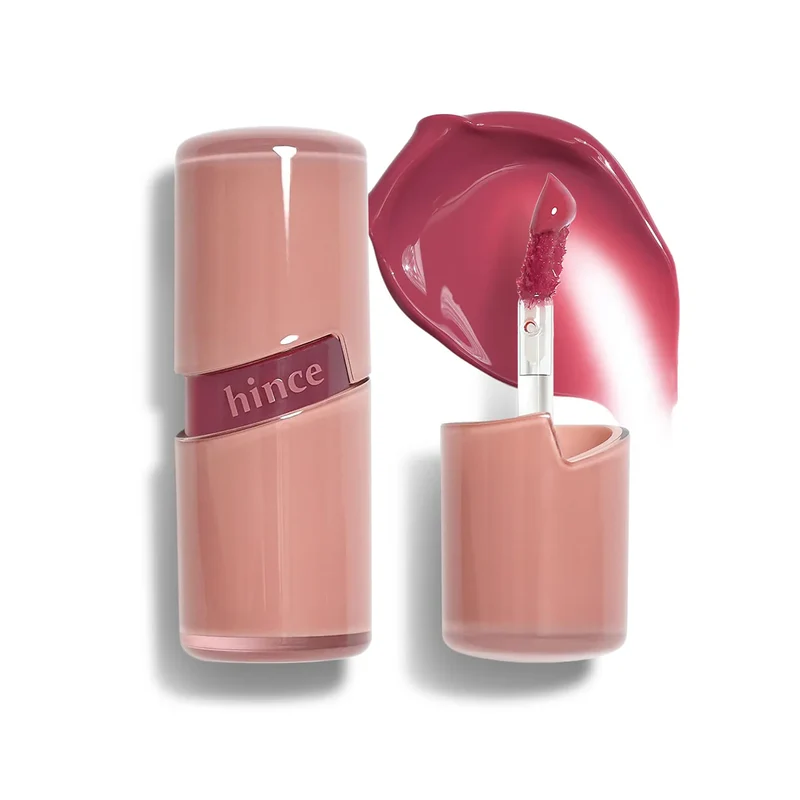 [Self-operated] Korean HINCE Huisi Crystal Clear Dew Drop Lip Glaze #R006 RAW GRAPE Translucent Grape 4ml Moisturizing Lipstick Tinted Lip Glaze Lip Gloss