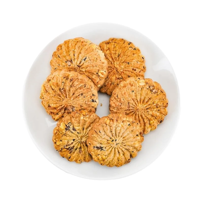[Self-operated] Chinese Qilixiang Red Bean Barley Oatmeal Biscuits Crisp Biscuits 450g Meal Replacement Full Belly Whole Grain Cereal Oatmeal Biscuits 171 kcal per pack